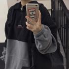 Lettering Embroidered Fleece Panel Sweatshirt As Shown In Figure - One Size