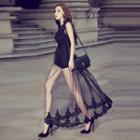 Mesh Covered Sleeveless Playsuit