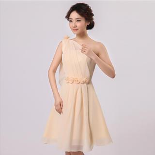 One-shoulder Rosette Party Dress