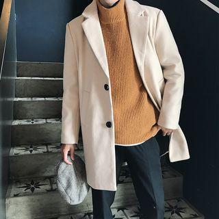Applique Single-breasted Coat