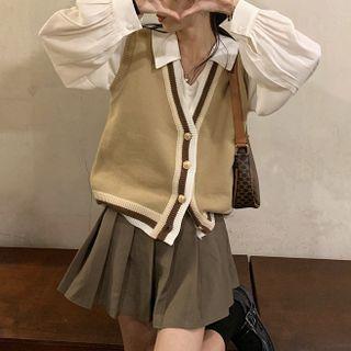 Ruffled Shirt / Sweater Vest