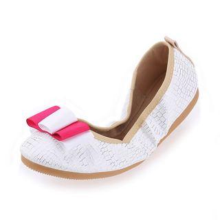 Buckled Genuine Leather Flats