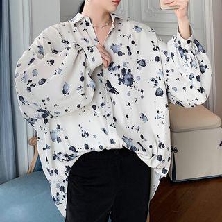 Splash Print Shirt Floral - One Size
