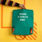 Canvas Lettering Backpack / Shoulder Bag