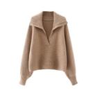 Collar Sweater Khaki - One Size