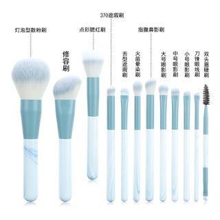Set Of 12: Makeup Brush Set Of 12 - Blue - One Size