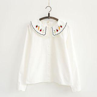 Fruit Embroidered Blouse