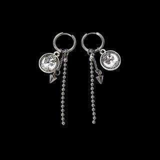 Relief Portrait Coin Earring / Clip-on Earring