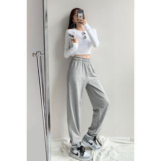Paperbag High-waist Loose Jogger Pants