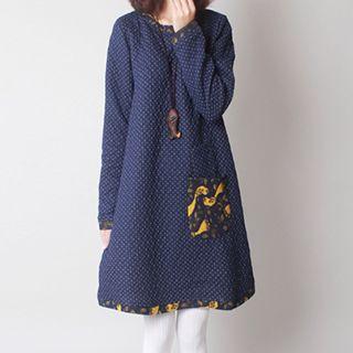 Long-sleeve Pocketed Dress