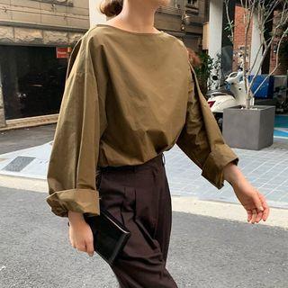 Plain Blouse Brown - One Size
