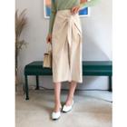 Tie-front Midi Skirt