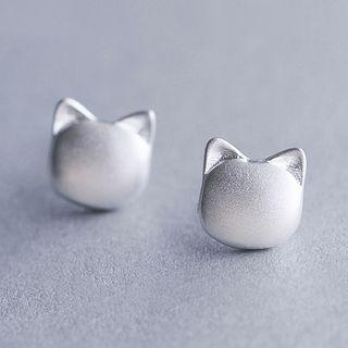 S925 Sterling Silver Cat Earrings