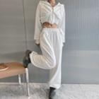 Set: Cropped Zipped Jacket + Harem Pants