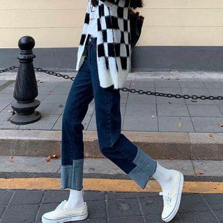 Two Tone Slim-fit Jeans