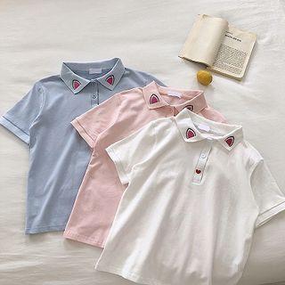 Cat Ear Short-sleeve Polo Shirt