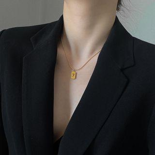 Number Necklace Necklace - Number 7 - Gold - One Size