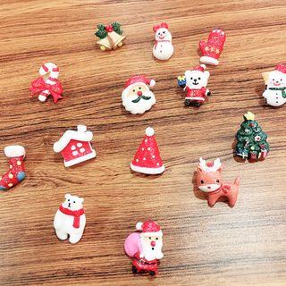 Resin Christmas Brooch Pin (various Designs)