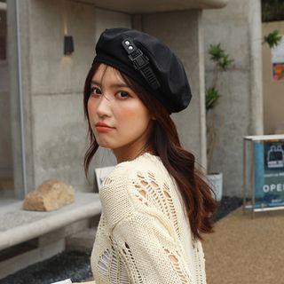 Buckled Beret Black - S