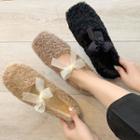 Bow-accent Chenille Flats