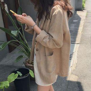 Plain Flax Blazer