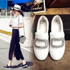 Rhinestone-accent Loafers