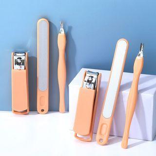 Set Of 3: Manicure Kit (various Designs) Pink - One Size