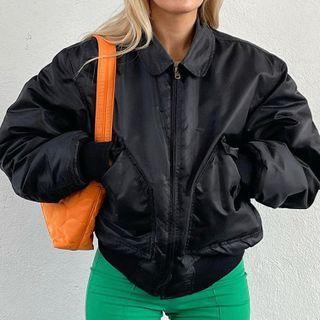 Plain Oversize Zip Jacket