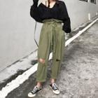 Ripped Harem Pants Green - One Size