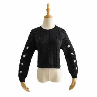 Floral-embroidered Sweater