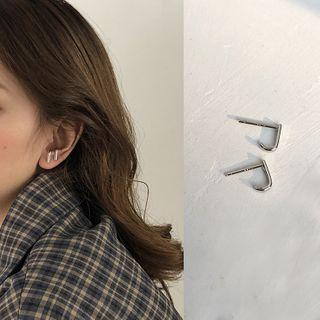 Hook Stud Earring 1 Pair - As Shown In Figure - One Size