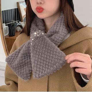 Fleece Beaded Keyhole Scarf