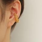 Coil Alloy Cuff Earring 1 Pc - Gold - One Size