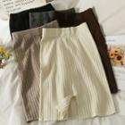 Slit-back Ribbed-knit Mini Skirt / Midi Skirt / Maxi Skirt