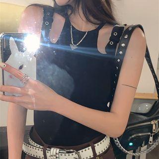 Belted Crop Tank Top