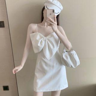 Off Shoulder Bow Vest Dress