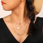 Alloy Pendant Layered Necklace 8066 - One Size