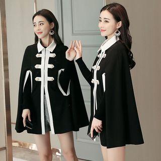 Contrast Trim Cape