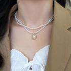 Faux Pearl Layered Necklace Faux Pearl - White - One Size