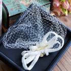 Wedding Birdcage Veil With Lace Bow