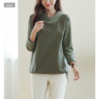 Pocket-side Contrast-panel Hoodie