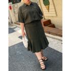 Flap-pocket Tie-hem Shirt Jacket