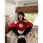 Lettering T-shirt / Cut Out Sweater