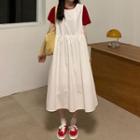 Short-sleeve T-shirt / Sleeveless Midi Dress