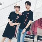 Couple Matching Lettering Short-sleeve T-shirt / Dress