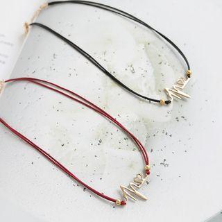 Alloy Heartbeat Pendant Necklace