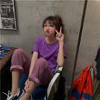 Short-sleeve Plain T-shirt / Wide-leg Pants
