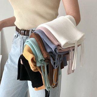 Double Strap Ribbed Knit Camisole