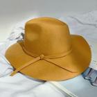 Tie Knot Fedora Hat Curcumin - One Size