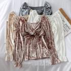 Knotted Velvet Top